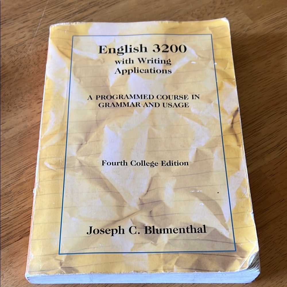 English 3200 Grammar and Usage Book